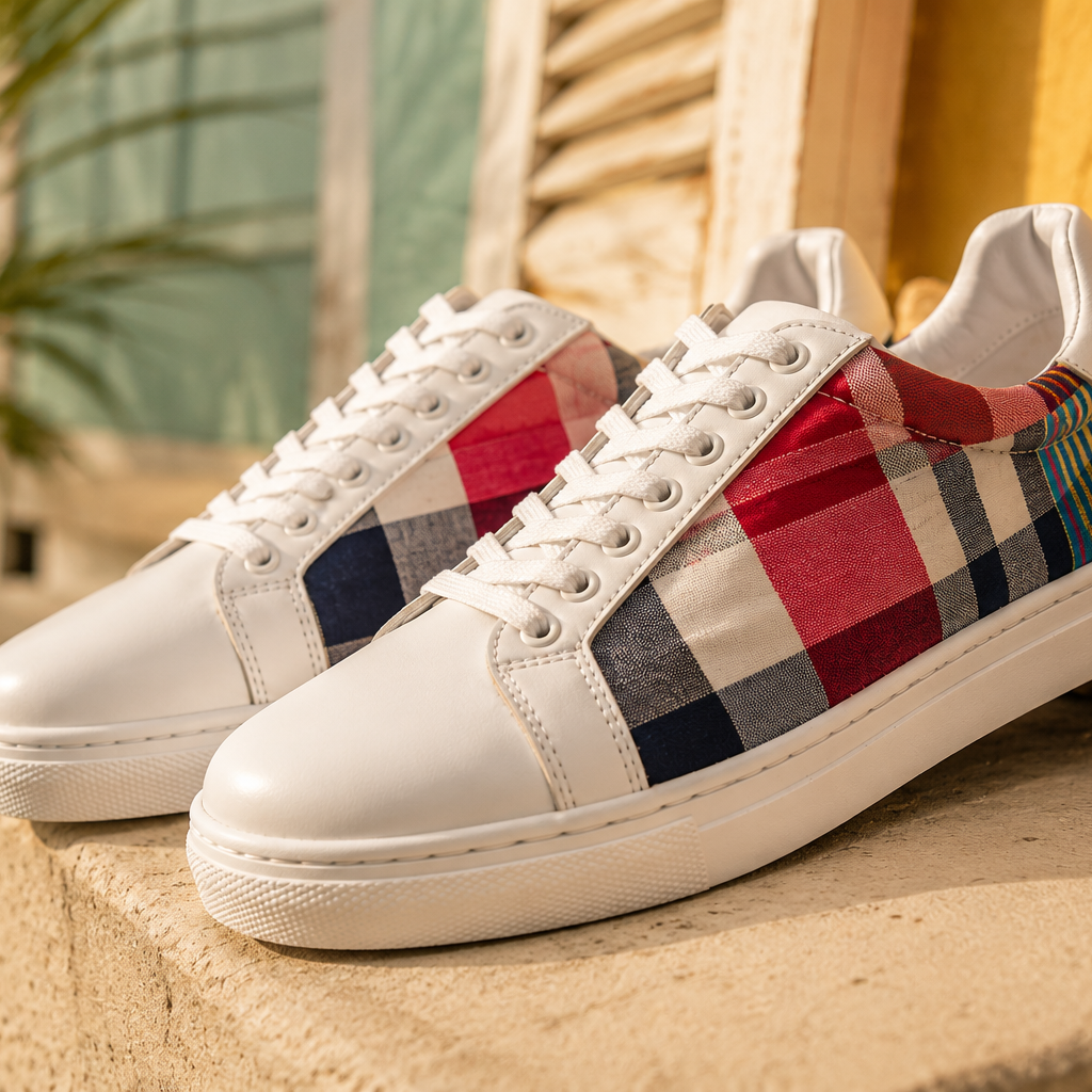 sneakers deux modèles wax et madras